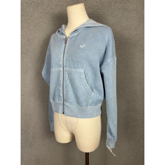 Roxy Juniors' Embroidered Sahara Vibes Zip-Up Hoodie Size Small Blue NWT's - Picture 4 of 8